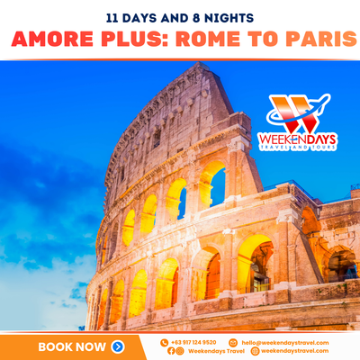 11D8N |  AMORE PLUS: ROME TO PARIS | MAY-NOV 2026