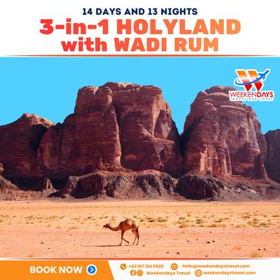 14D13N | 3-in-1 HOLYLAND with WADI RUM | DEC 20 - JAN 02, 2027